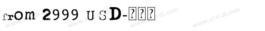 from 2999 USD字体转换